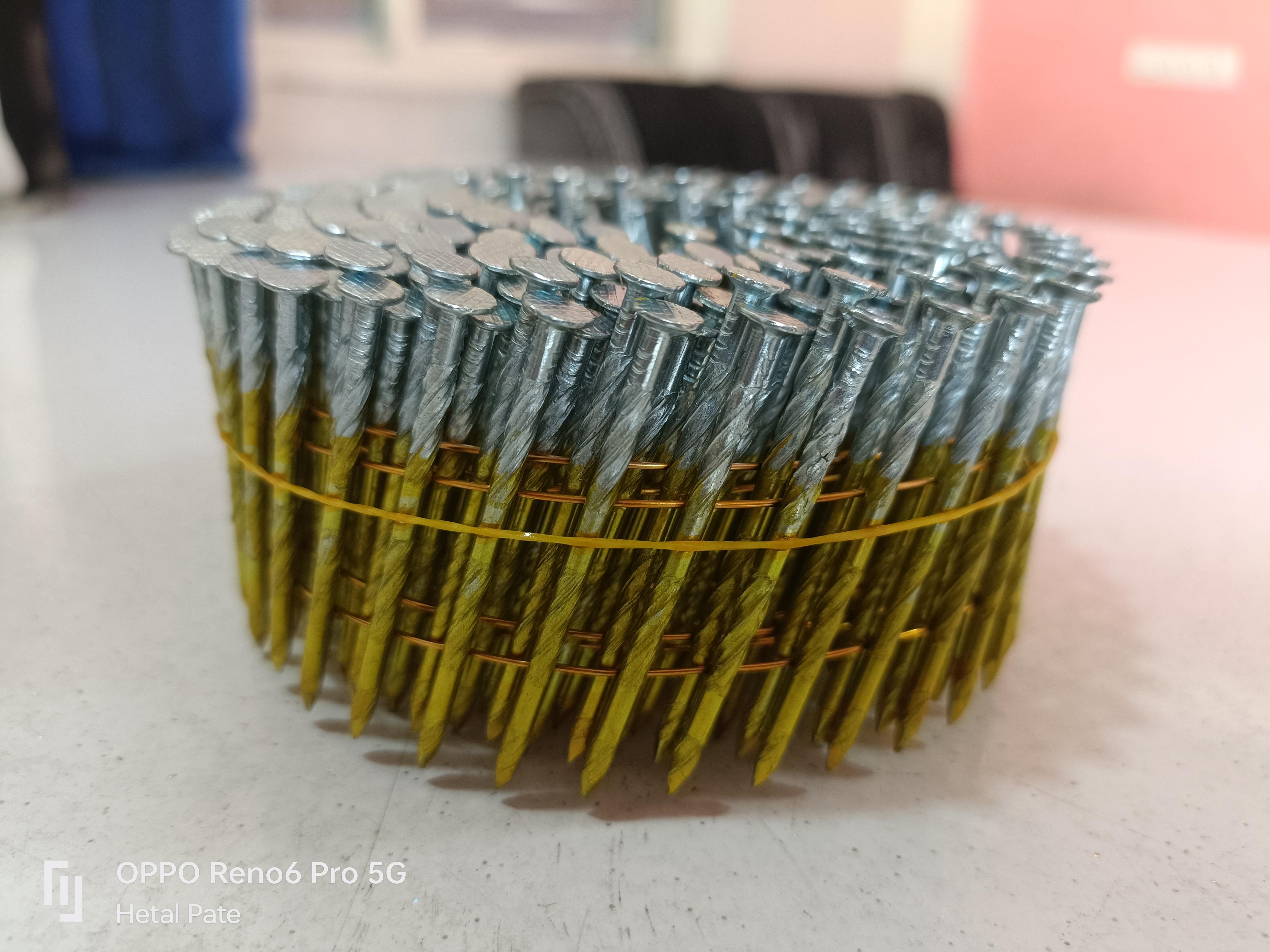 Mild Steel Round 2.3 mm Coil Nail 2 inch_1